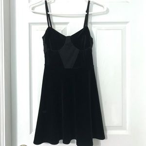 Topshop velvet skater dress (petite)